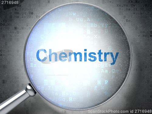 Image of Education concept: Chemistry with optical glass