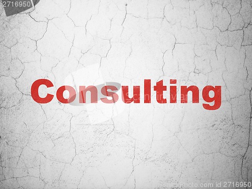 Image of Finance concept: Consulting on wall background