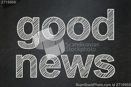 Image of News concept: Good News on chalkboard background