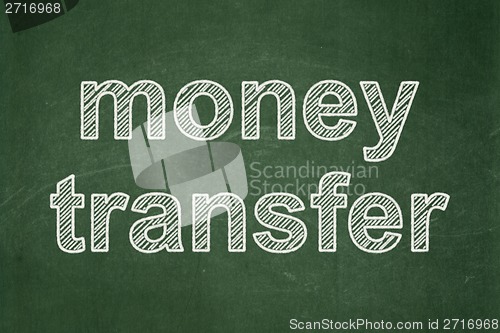 Image of Business concept: Money Transfer on chalkboard background