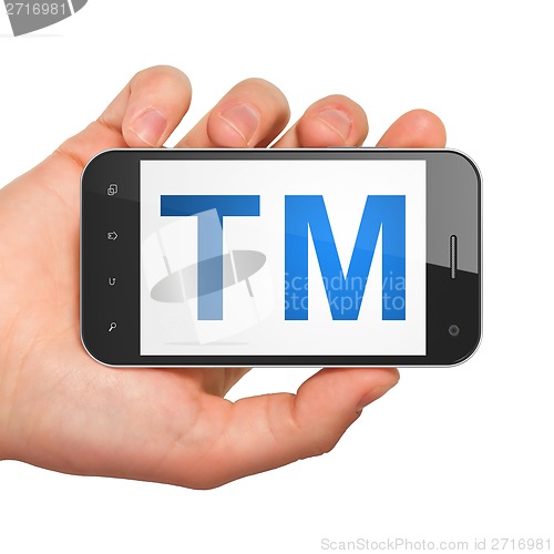 Image of Law concept: Trademark on smartphone