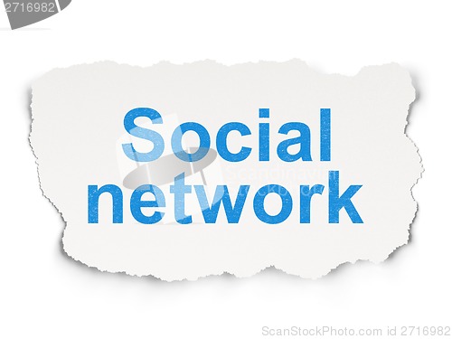 Image of Social network concept: Social Network on Paper background