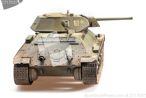 Image of Model of old soviet T-34 tank