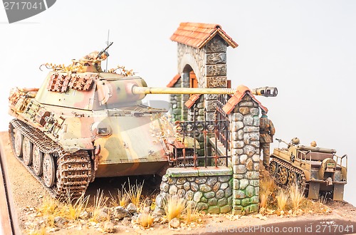 Image of Miniature with german tank "Panther"