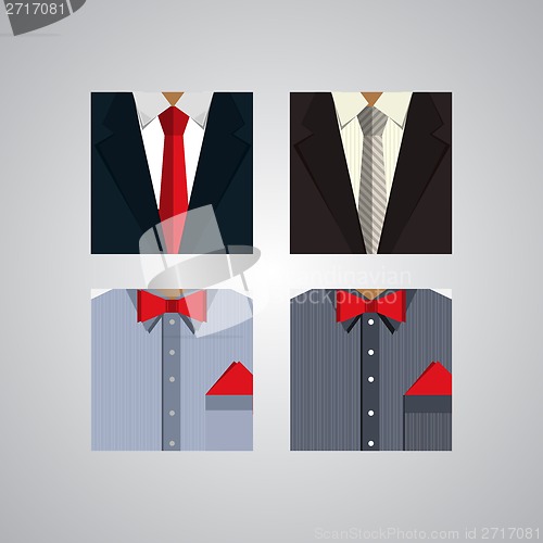 Image of Flat icons for formal wear