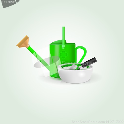 Image of Illustration of watering can