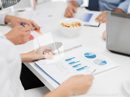 Image of business team having discussion in office