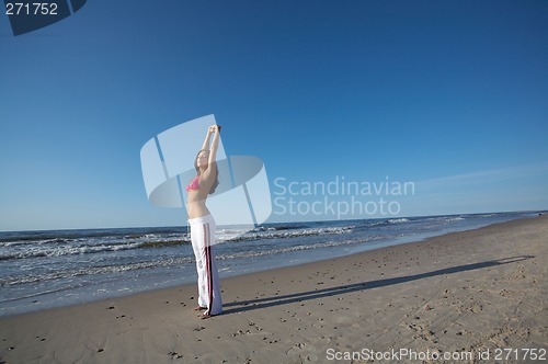 Image of Beautiful Woman at seaside