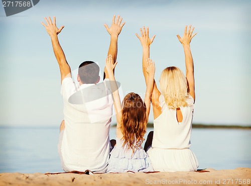 Image of happy family at the seaside