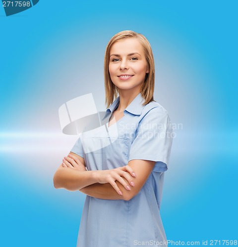 Image of smiling female doctor or nurse