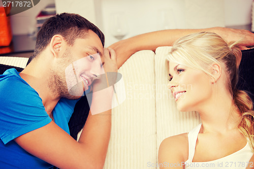 Image of happy couple at home
