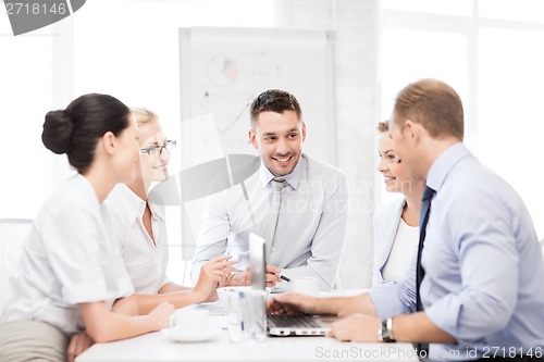 Image of business team having meeting in office