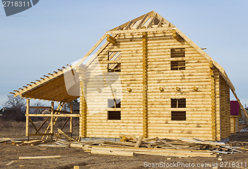 Image of Construction of log houses