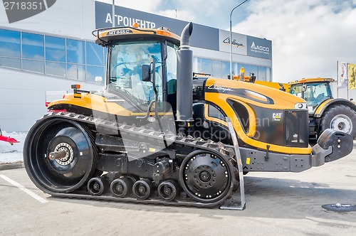 Image of Agricultural machinery exhibition. Tyumen. Russia