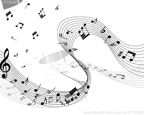 Image of Musical note staff 