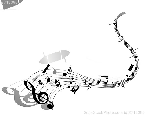 Image of Musical note staff 