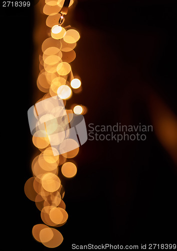 Image of Abstract background. Blurred colorful circles bokeh of christmas lights 