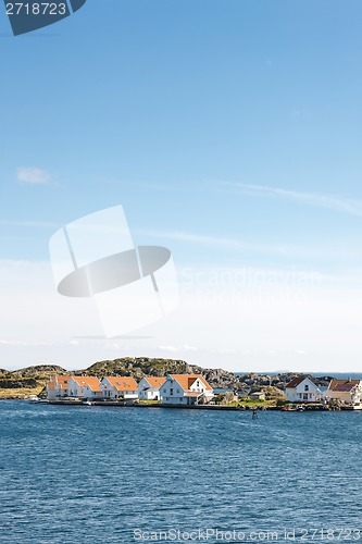 Image of Typical Norwegian houses on the Vikaholmane island