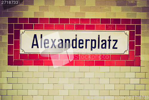 Image of Retro look U-bahn sign