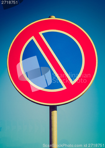 Image of Retro look No parking sign