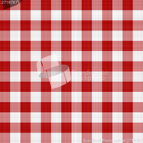 Image of Red and White Picnic Tablecloth