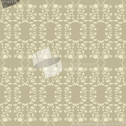 Image of beige neutral floral plant background