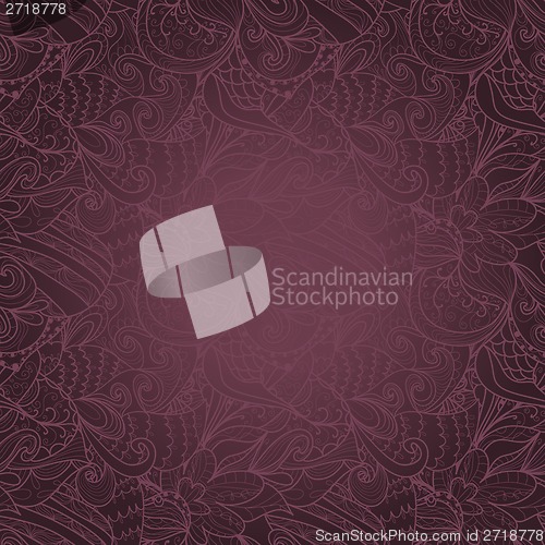 Image of Seamless abstract hand-drawn waves pattern