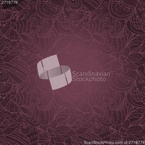 Image of Seamless abstract hand-drawn waves pattern