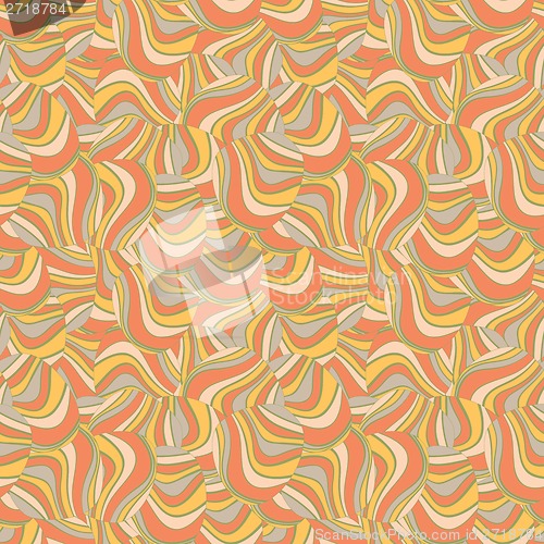Image of Seamless abstract hand-drawn waves pattern