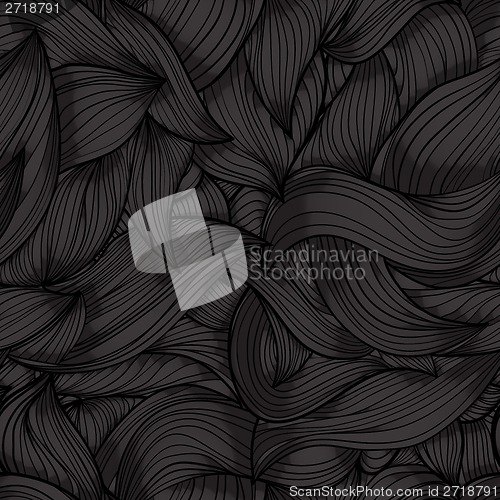 Image of Seamless dark wave hand-drawn pattern