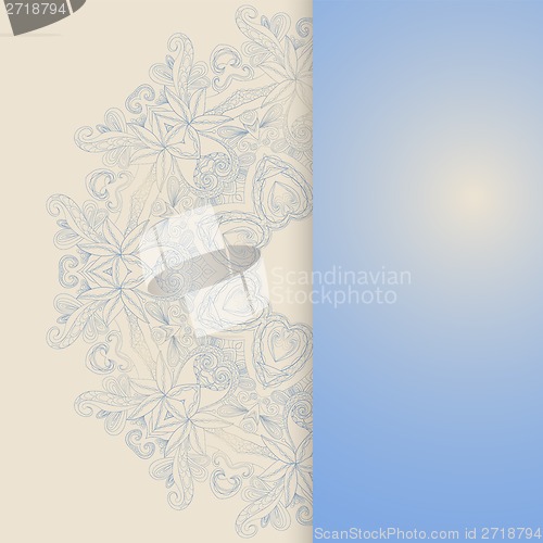 Image of Circle lace hand-drawn ornament card