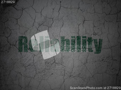 Image of Business concept: Reliability on grunge wall background