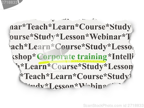 Image of Education concept: Corporate Training on Paper background