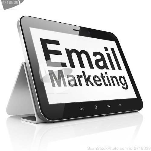 Image of Business concept: Email Marketing on tablet pc computer