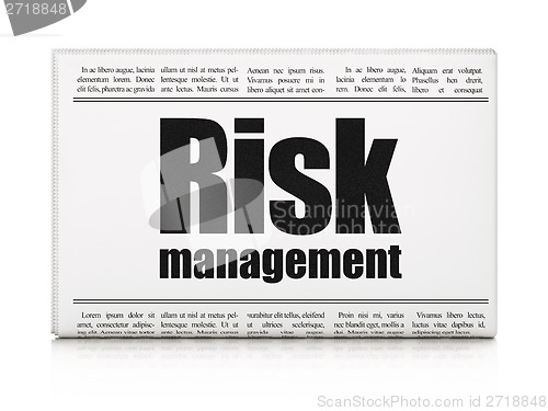 Image of Business concept: newspaper headline Risk Management