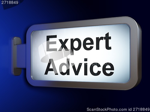 Image of Law concept: Expert Advice on billboard background