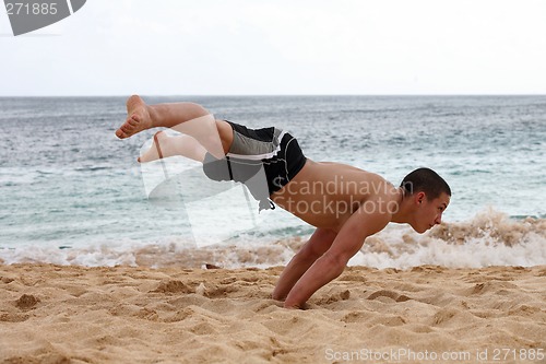 Image of Handstand on the beach