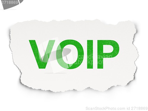 Image of Web design concept: VOIP on Paper background