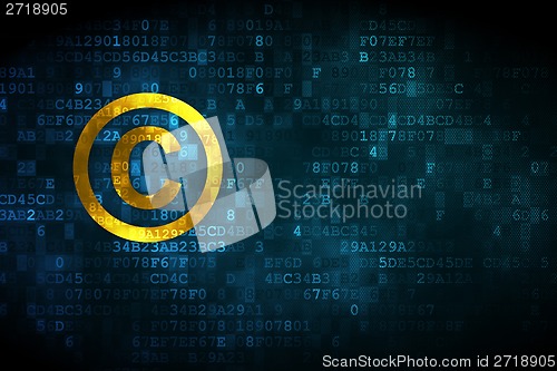 Image of Law concept: Copyright on digital background