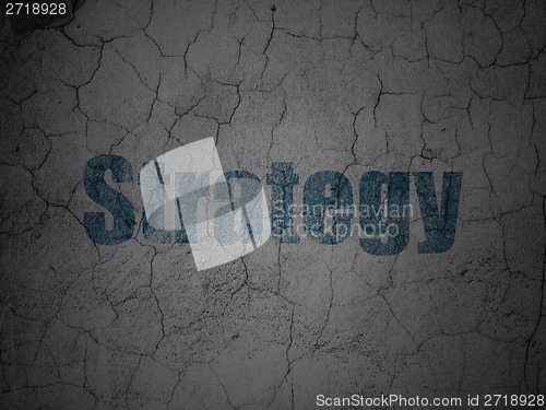 Image of Finance concept: Strategy on grunge wall background