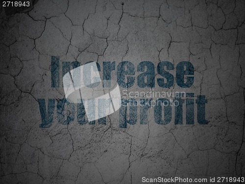 Image of Finance concept: Increase Your profit on grunge wall background