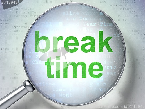 Image of Timeline concept: Break Time with optical glass