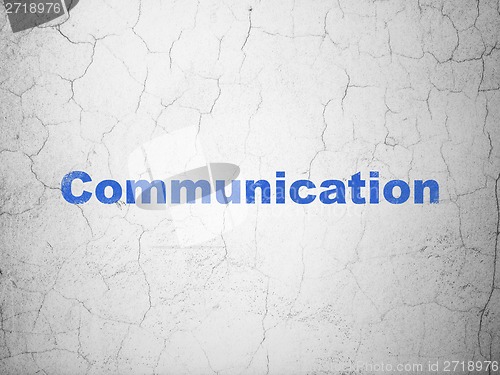 Image of Advertising concept: Communication on wall background