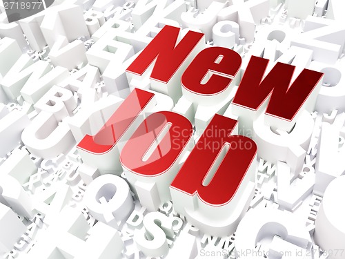 Image of Business concept: New Job on alphabet background