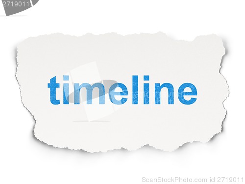 Image of Time concept: Timeline on Paper background