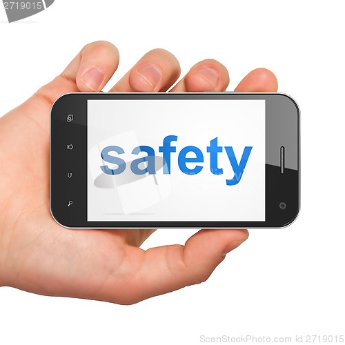 Image of Safety concept: Safety on smartphone