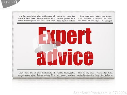 Image of Law concept: newspaper headline Expert Advice