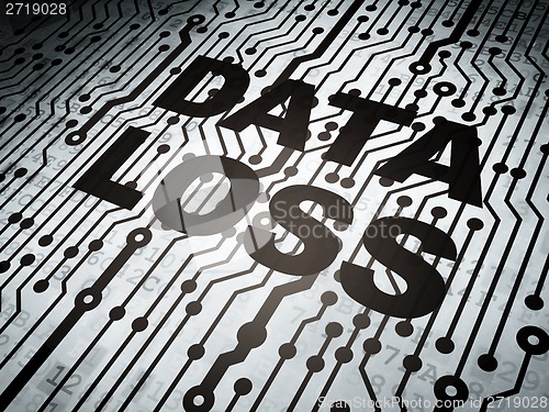 Image of Data concept: circuit board with Data Loss