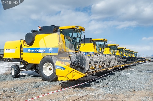 Image of Agricultural machinery exhibition. Tyumen. Russia