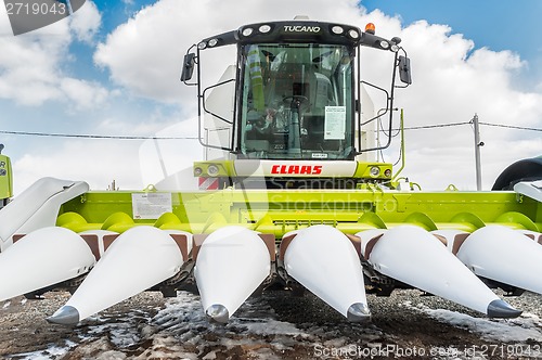 Image of Corn harvester. Tyumen. Russia